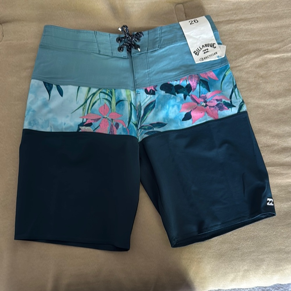 Billabong Blue and Pink Board Shorts Swimwear